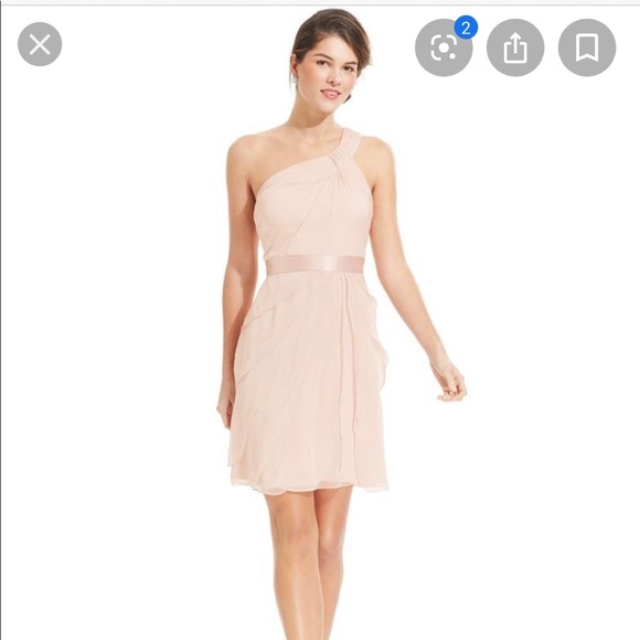 One Shoulder Chiffon Dress - Picture 1 of 4